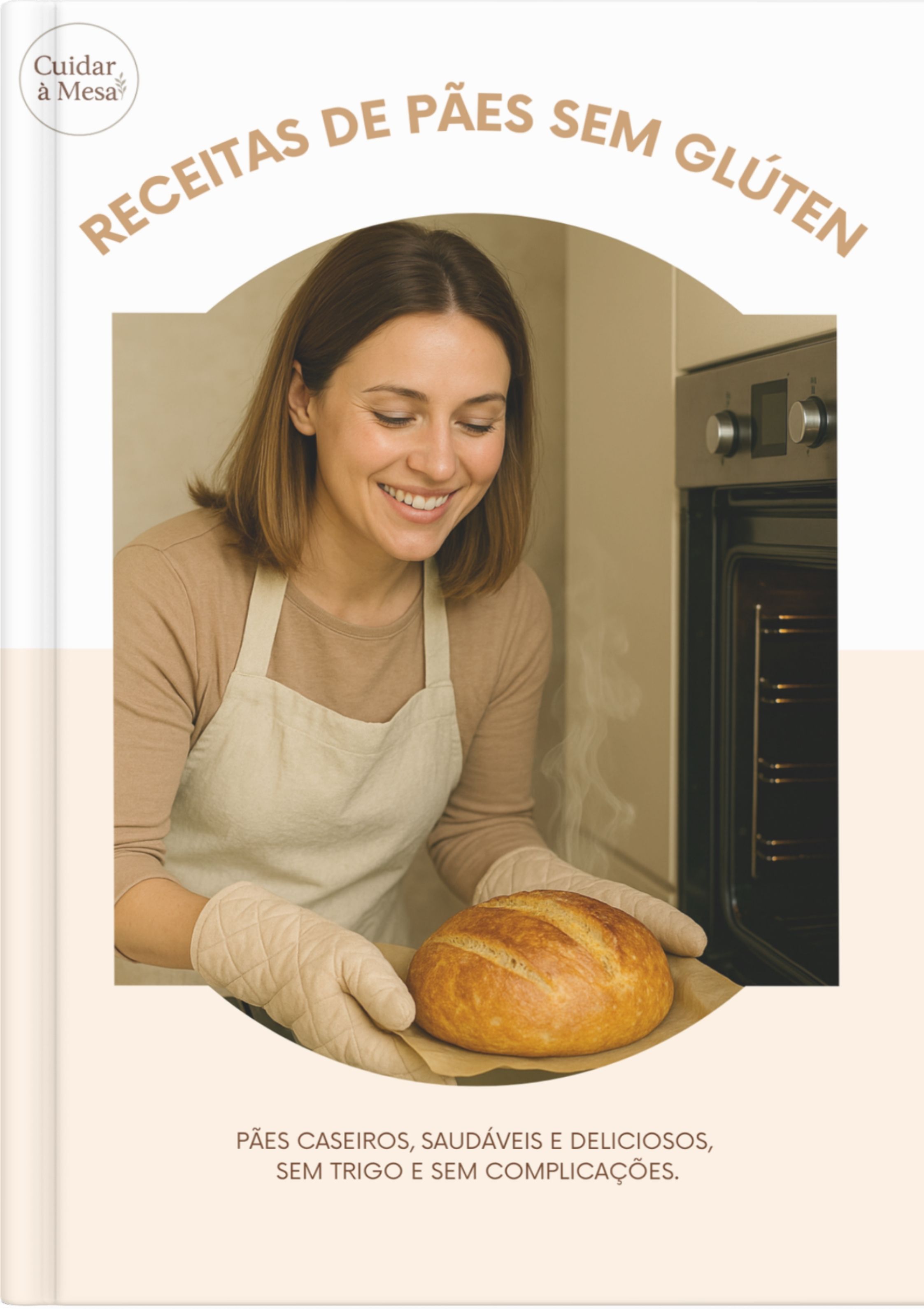 Receitas de Pães Sem Glúten - Mockup do e-book